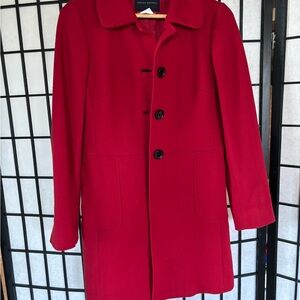 Banana Republic Red Pea Coat
